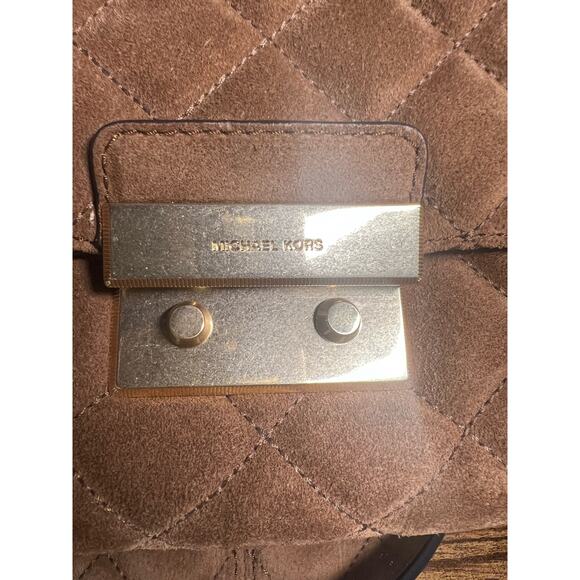 Michael Kors Sloan Quilted Suede Shoulder Bag - Picture 8 of 12